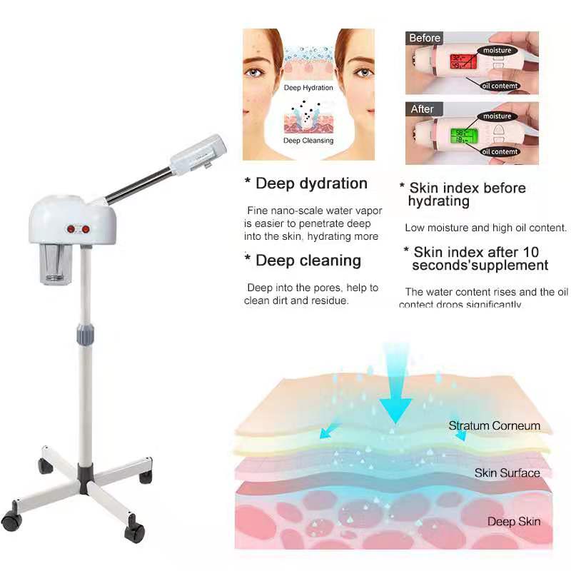 Uap Wajah Hot Vapozone Alat Uap Wajah Spray Pelembab Wajah Uap Wajah Pemasang dengan Spray Meter Vapozone Untuk Perawatan Wajah Dan Kecantikan uap facial uap wajah facial Steamer