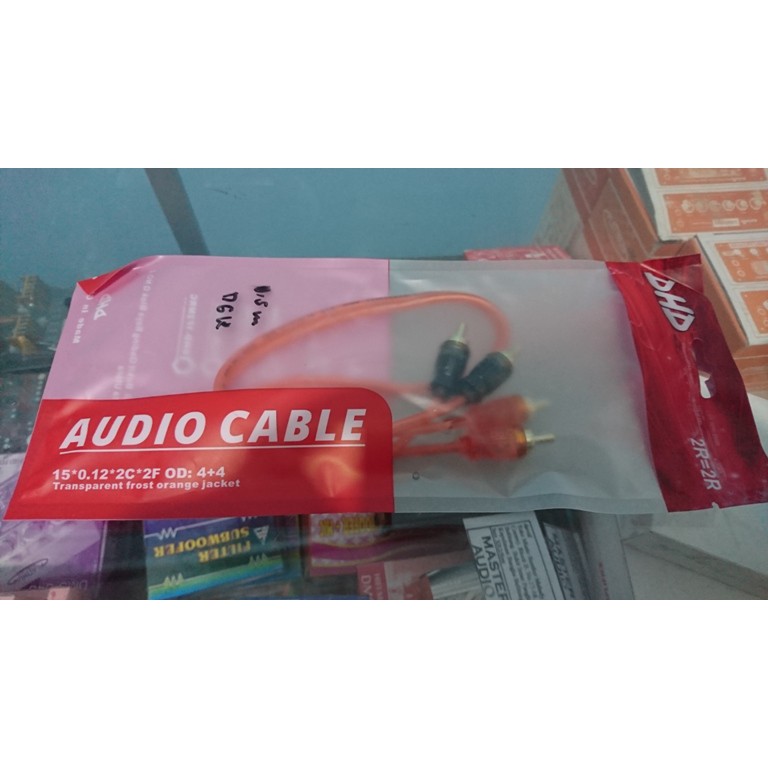 KABEL RCA 2 JALUR AUDIO MOBIL 0,5 METER DHD BERKUALITAS