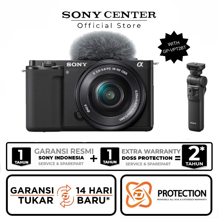 Sony ZV E10 Sony ZVE10 Mirrorless Camera Kit 16-50mm-Black+VPT2BT
