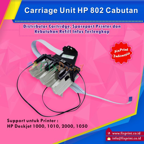 Carriage Unit HP 802 Black Color Main Printer HP D1000 d1010 1010 D2000 1050 2010 2050 3050 1510