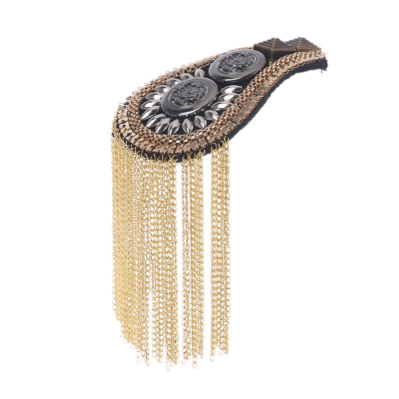 SIY  Shoulder Board Metal Tassel Fashion Vintage Chain Exquisite Catwalk Jewelry Decoration Handmade Crafts Gifts Ornaments