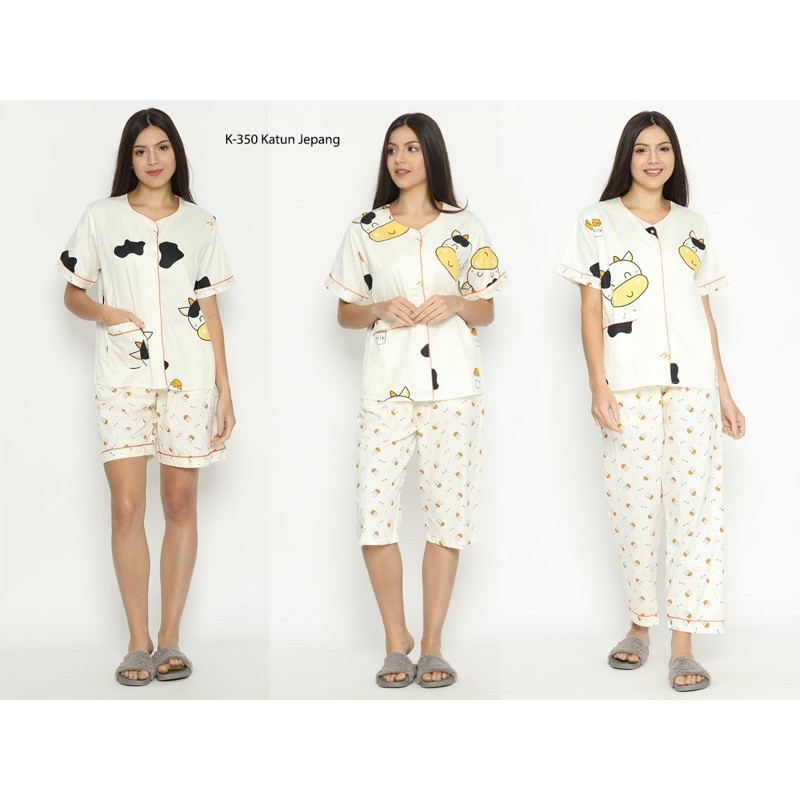 Piyama Baju Tidur Greet K-350 Katun Jepang