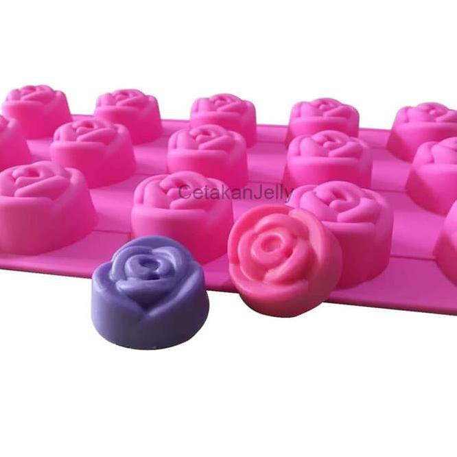 Q1V7 Cetakan Puding / Coklat  Rose 15 Cav Iii 008N