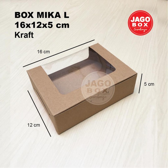 Box Kotak Kue Snack Mika L 16x12x5 cm KRAFT