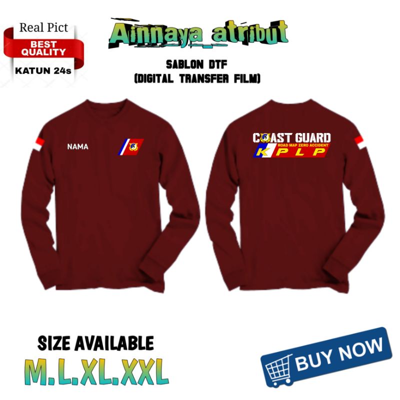 KAOS COAST GUARD KPLP LENGAN PANJANG