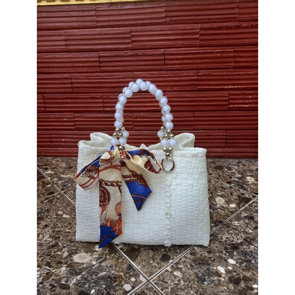 TAS ANYAMAN PLASTIK JALI PREMIUM/TAS KONDANGAN/TAS WANITA KEKINIAN/TAS ANYAMAN PLASTIK MURAH