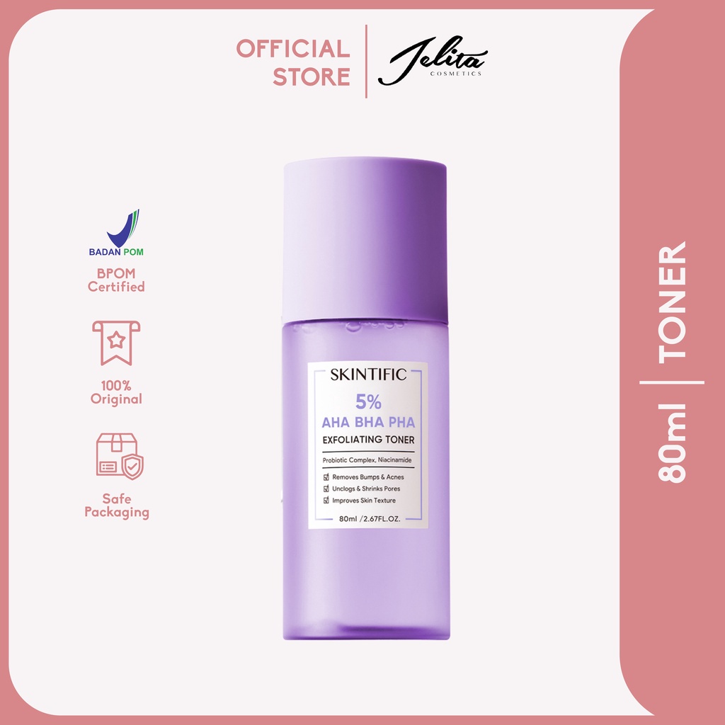 Skintific 5% AHA BHA PHA Exfoliating Toner 80ml