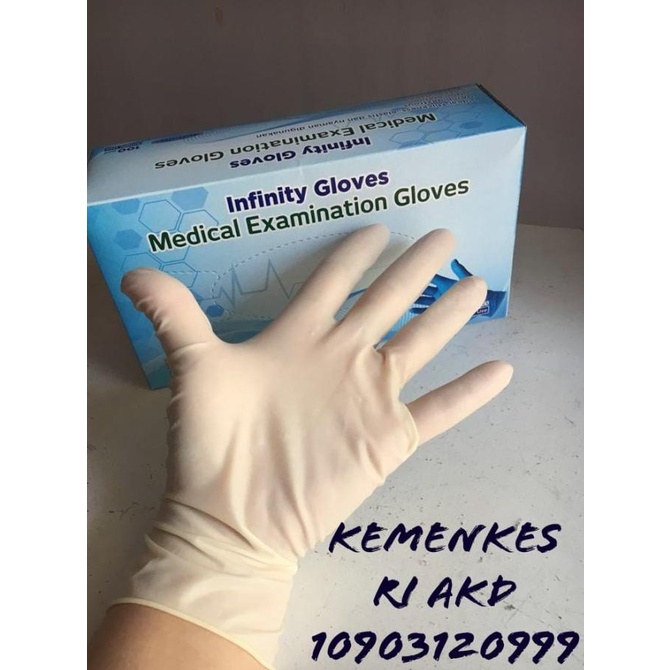 PROMO Sarung Tangan Latex non Medis 100 pcs (50 pasang) - S