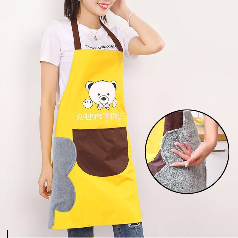 JOS314 Celemek Motif Beruang / Apron Masak Dapur