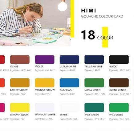 

New Miya Himi Gouache 18 Warna Colors 30ml