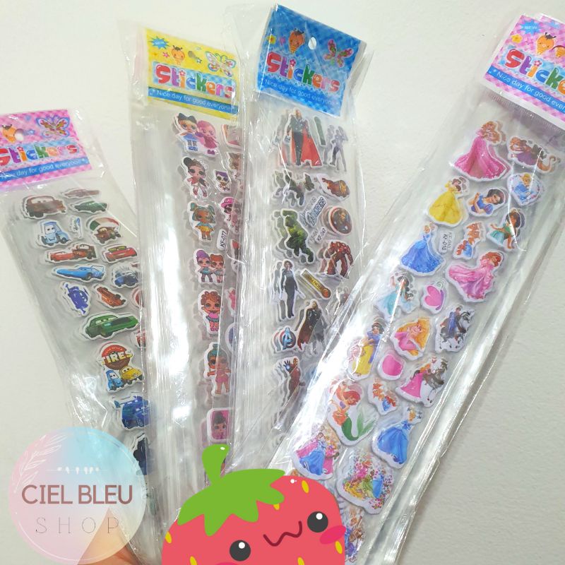 

STICKER 3D Panjang / Sticker Timbul KARTUN KARAKTER