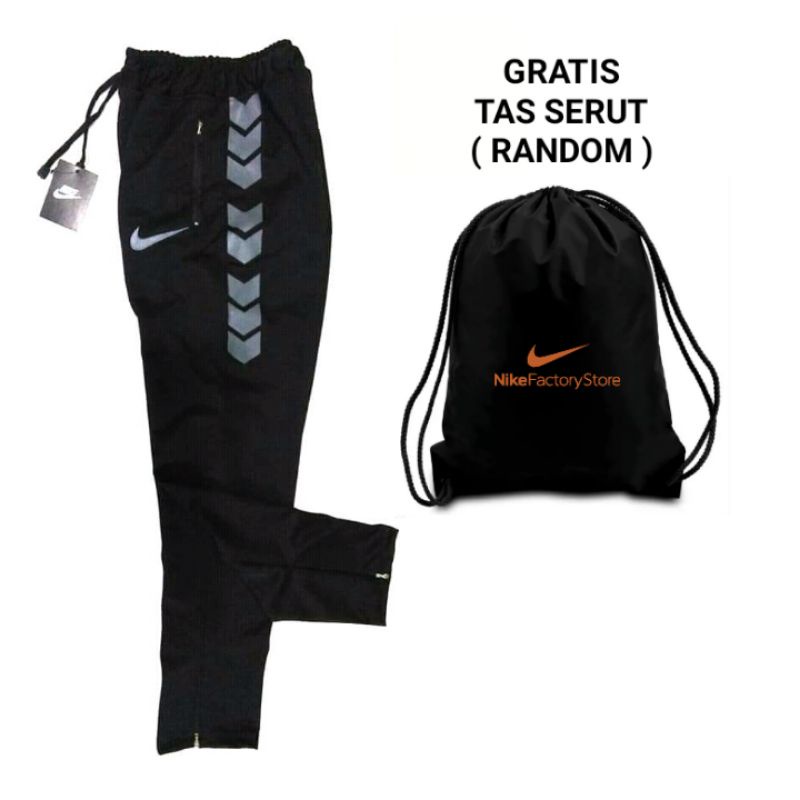 trackpant celana panjang olahraga pria/wanita gratis tas serut (random)-2