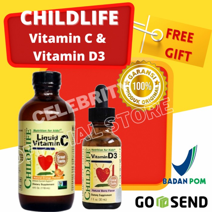 Vitamin C Anak - Childlife Essentials Vitamin C Dan Vitamin D3 Vitamin Anak