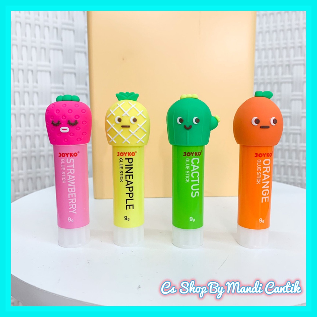 Lem Stik joyko Bentuk Buah Buahan Lem Kertas Perekat kertas Bisa Cod