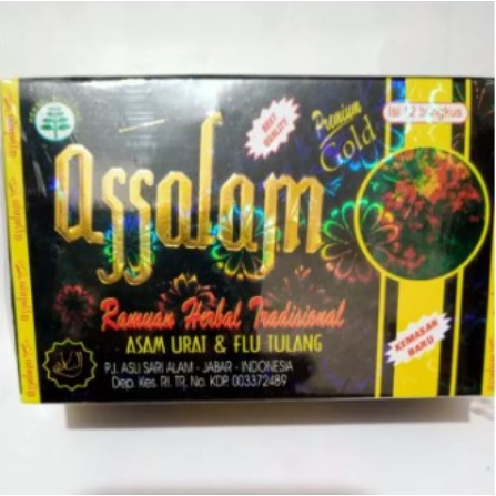 

(BARU) Assalam PREMIUM Gold AsAM URAT HERBAL BOX TERMURAH