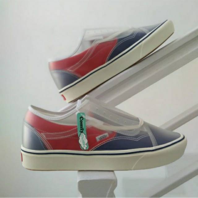 Vans Comfycush Slip-Skool Canvas True Navy/Red