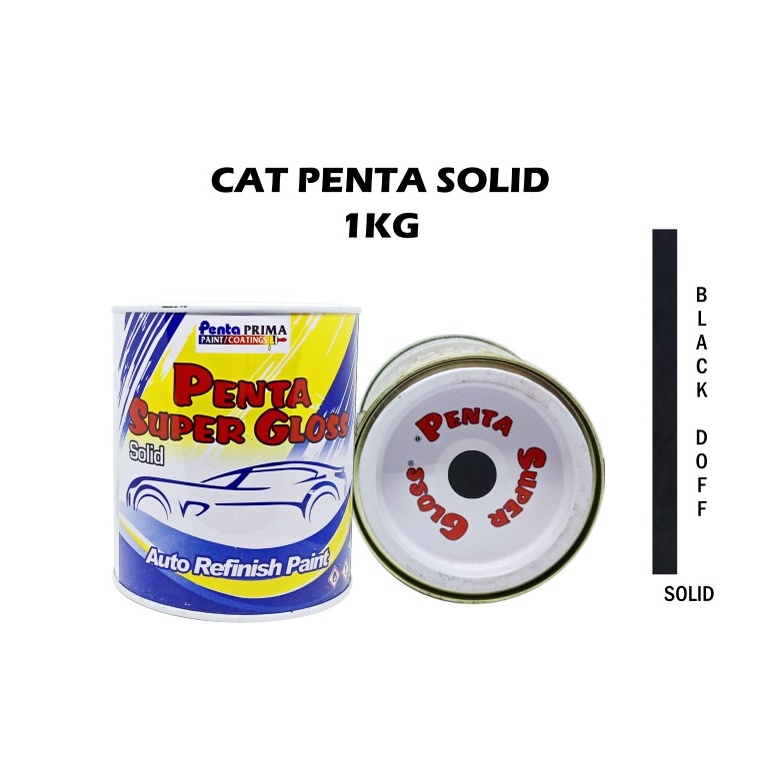 CAT PENTA BLACK DOFF 0020M 1 Kg - cat mobil hitam doff - cat penta hitam doff - penta hitam dop 1kg - cat penta super gloss