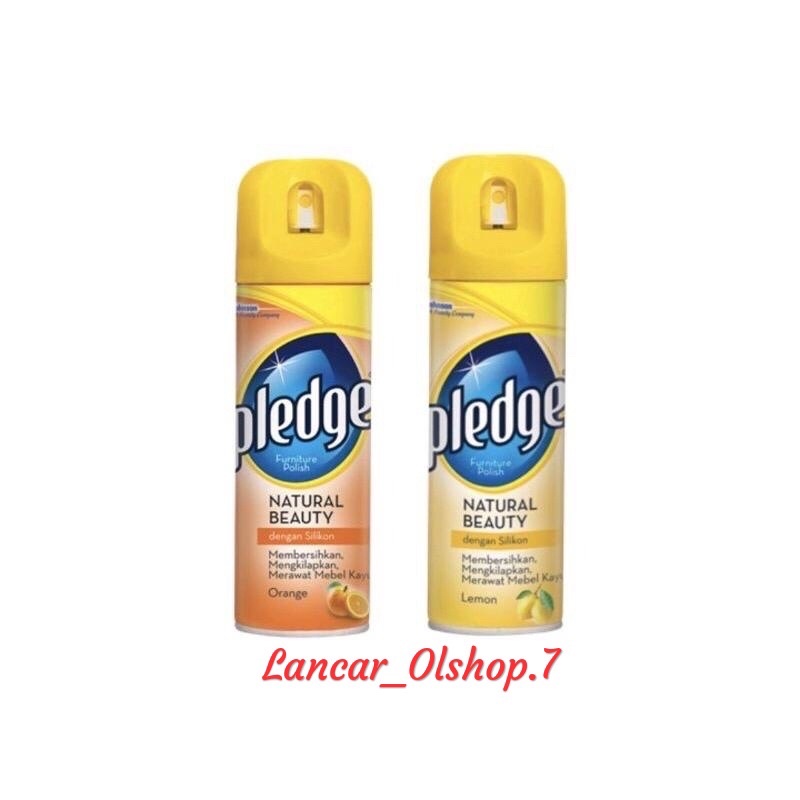 PLEDGE AEROSOL LEMON / ORANGE 160gr PEMBERSIH BODY MOTOR, MEBEL KAYU