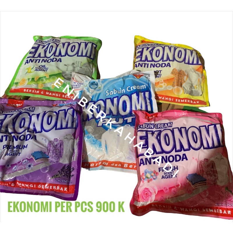 Sabun Cream Ekonomi 900 k 380gram (Siwak dan nipis, Kuning, Ungu, Hijau, Pink, dan Putih)