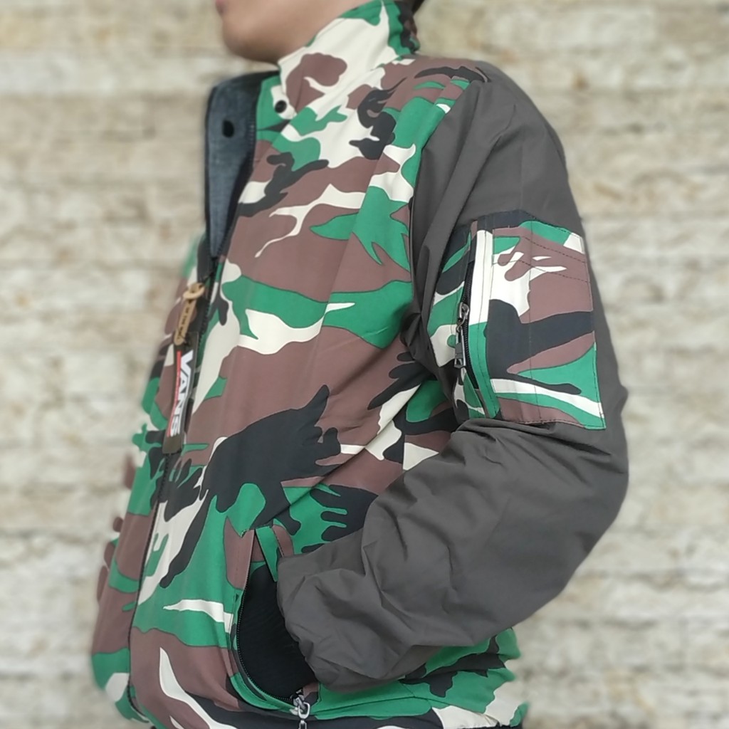 JAKET PRIA BOLAK BALIK MOTIF LORENG HIGH QUALITY - JAKET BOLAK BALIK PRIA  ARMY PREMIUM