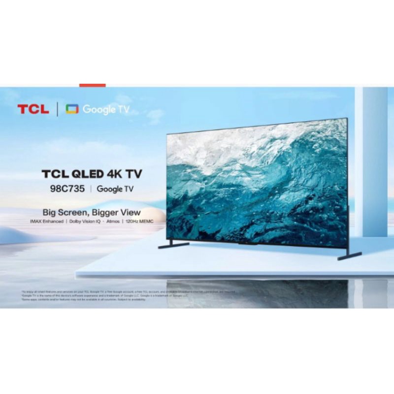 TCL TV QLED 98C735 98 C735 UHD 4K GOOGLE TV ANDROID 11 144HZ