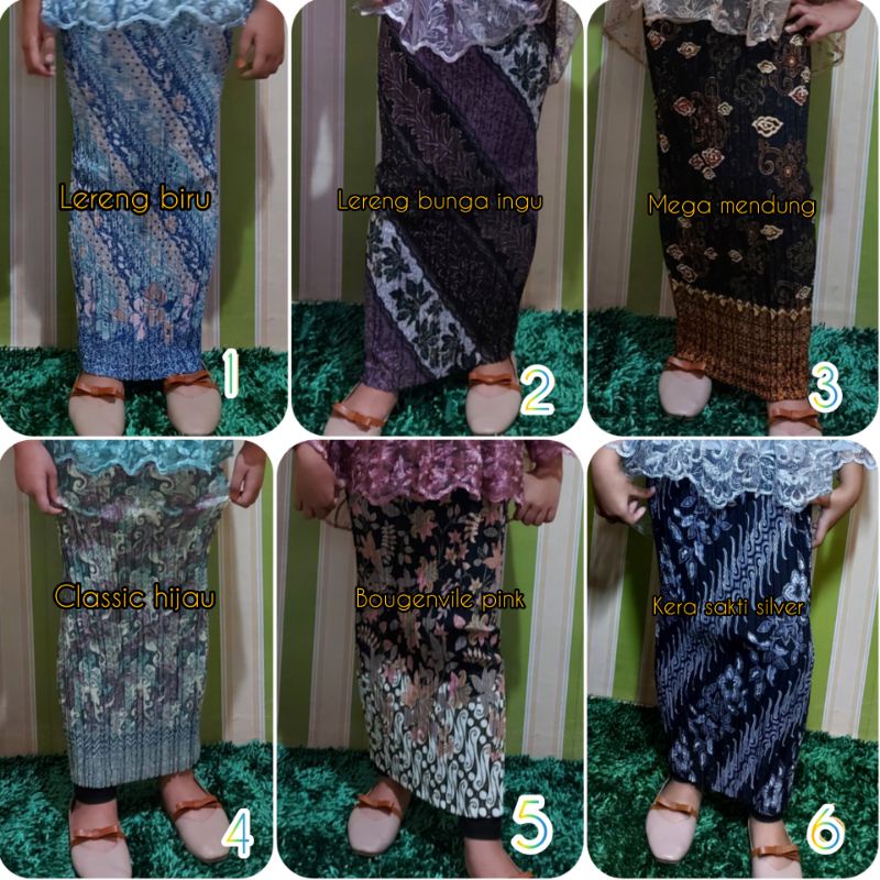 KEBAYA WISUDA ANAK/PESTA STELAN ROK PLISKET