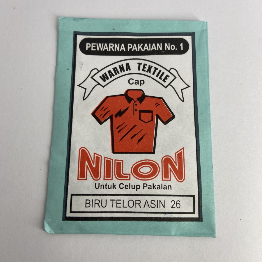 Wenter NILON BIRU TELUR ASIN 26 Pewarna Kain Pakaian Textil Permanen Jean Tie Dye Prakarya Kerajinan Craft Crafting Art Seni Kesenian Kertakes Homestuff Peralatan Perlengkapan Paint Painting Air Water Cet DIY Pewarna Colour Color Grosir Prakarya Malang