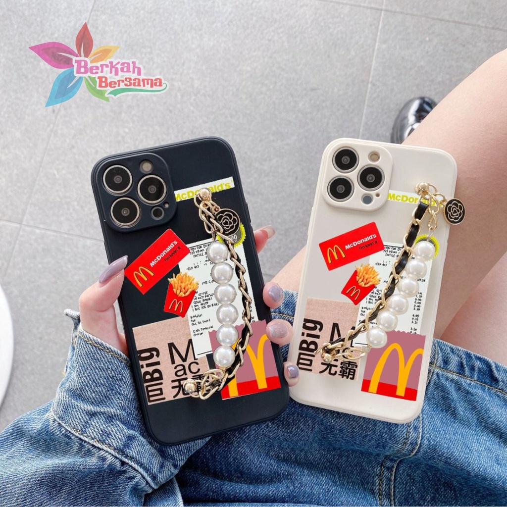 GM002 softcase mcd rantai mutiara 1phone 6 6s 6g 7 7g 8 6+ 6s+ 7+ 8+ X XS XR 13 BB6625