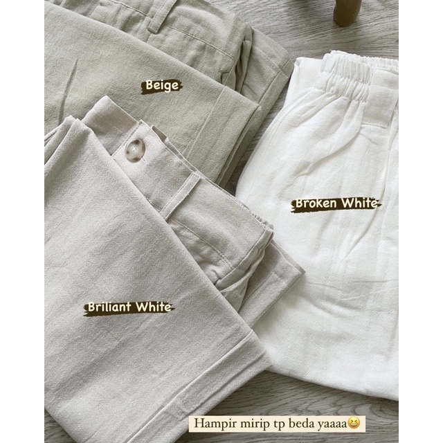 Outerres - ZEA LINEN PANTS | Celana Linen Polos Basic Wanita