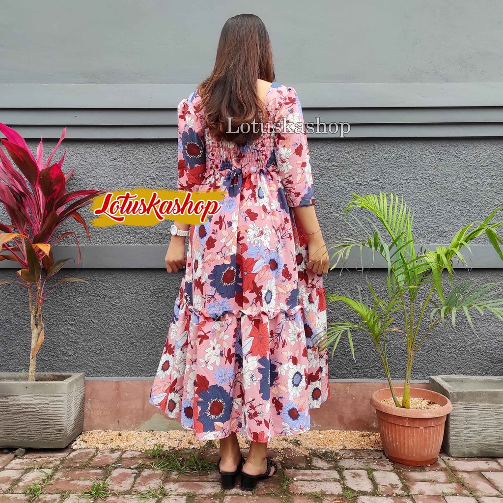 Dress Long Lily Flow Ruffle