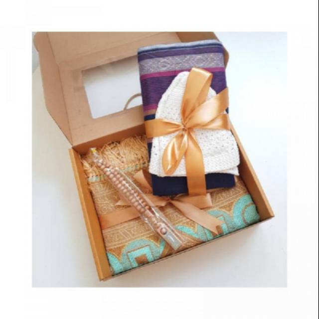 PAKET SAJADAH, SARUNG, PECI DAN TASBIH PACKING BOX