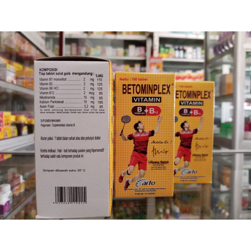 BETOMINPLEX VITAMIN B COMPLEX + B12 @100 TABLET - ED 06/2026