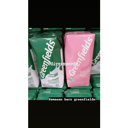 

Susu UHT greenfields 200ml full cream / starawberry / chocomalt