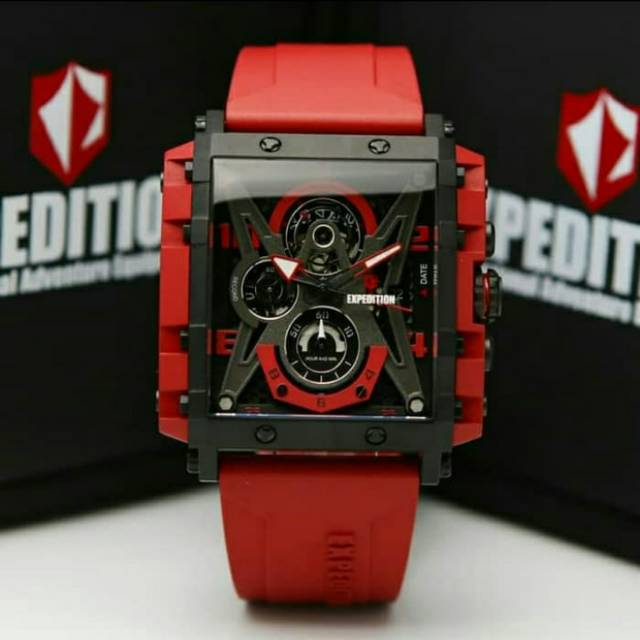 EXPEDITION E6757M MERAH JAM PRIA ORIGINAL