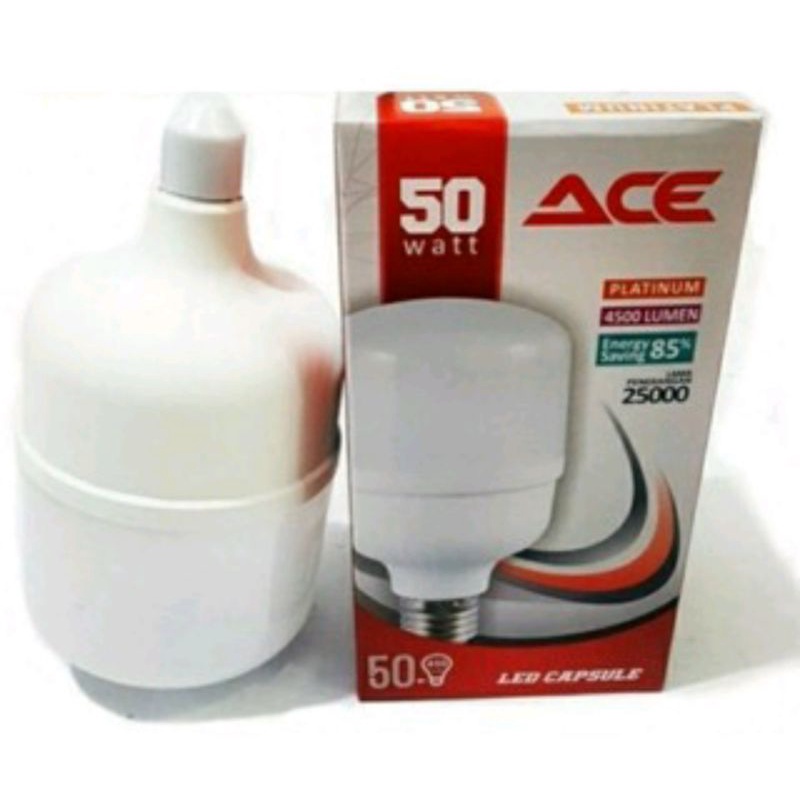 Lampu LED Murah / Bohlam LED / Lampu Led Capsule Jumbo Merk ACE 30 45 50 60 watt SNI