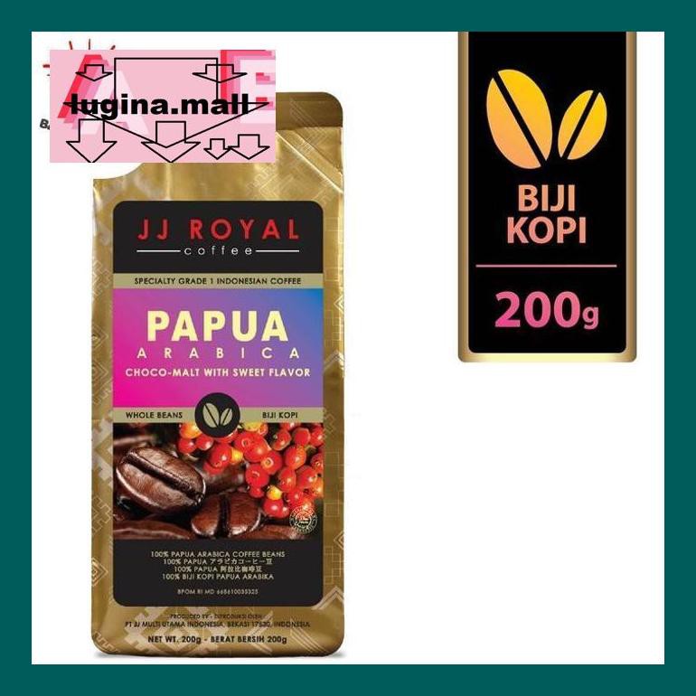

Koptlu50G Coffee/Kopi Jj Royal Papua Arabica Bean Bag 200G Lud5Sc