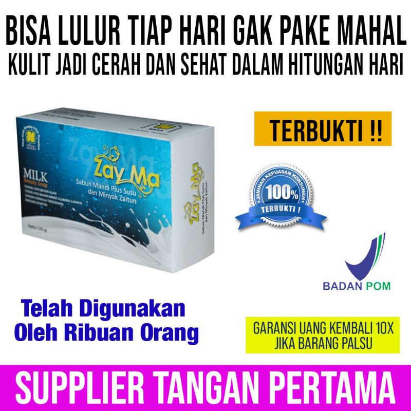 BISA COD SABUN ZAY MA original sabun susu memutihkan dan menghaluskan kulit secara merata