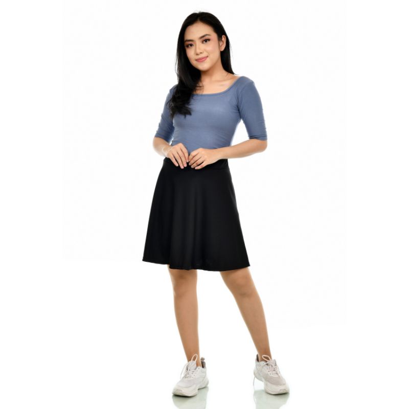 Rok Mini Scuba Terbaru/Rok Pendek/Rok Lebar/Midi Flare Skirt/Rok Senam Wanita