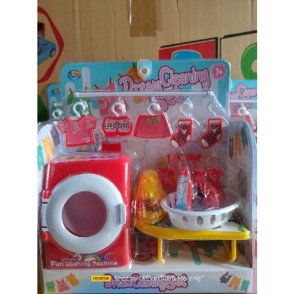 LH 6 MAINAN ANAK EDUKASI MESIN CUCI ANAK PLUS PERALATAN JEMUR DREAM CLEANING SET