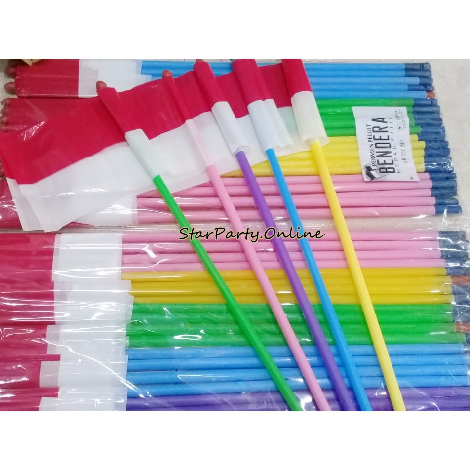 Bendera  Peluit Per 20pcs /Peluit Bendera /Bendera Merah Putih