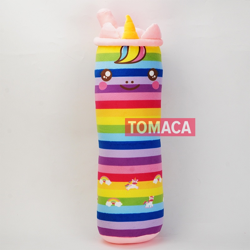 Guling Boneka Anak Minuman Boba Bubble Milk Tea Brown Sugar Rainbow Pelangi LOL Suprice Doll Unicorn