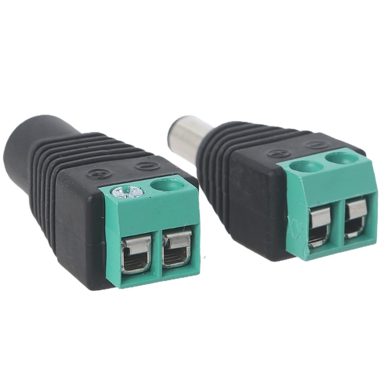 Adapter Konektor Power Dc 12v 5.5x2.1mm Male + Female Untuk Kamera Cctv Led