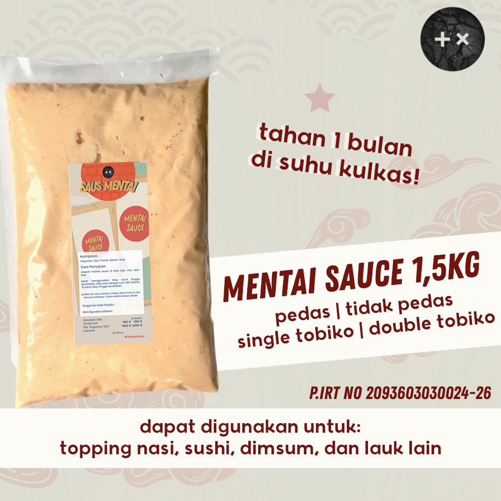 

Mentai Sauce 1,5kg (PEDAS/DOUBLE TOBIKO)