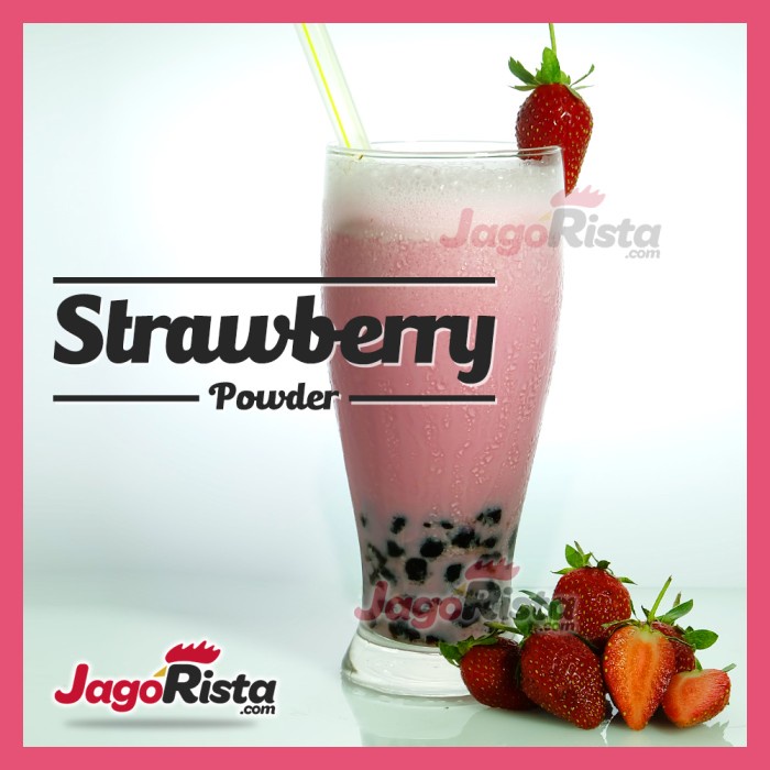 

SIRUP- 1 KG JAGORISTA - STRAWBERRY - PREMIUM BUBBLE DRINK POWDER -SIRUP.