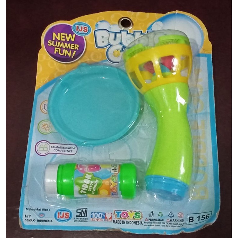 B 156 MAINAN BUBBLE GUN BARU BENTUK KIPAS BONUS REFILL MENGGUNAKAN BATERAI