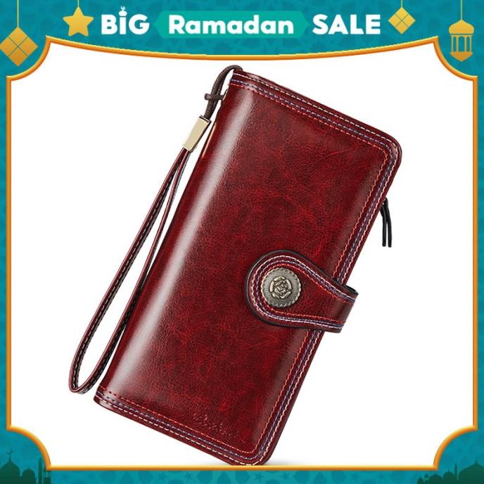 Bostanten Dompet Wanita Pu Dompet Ritsleting Dompet Panjang