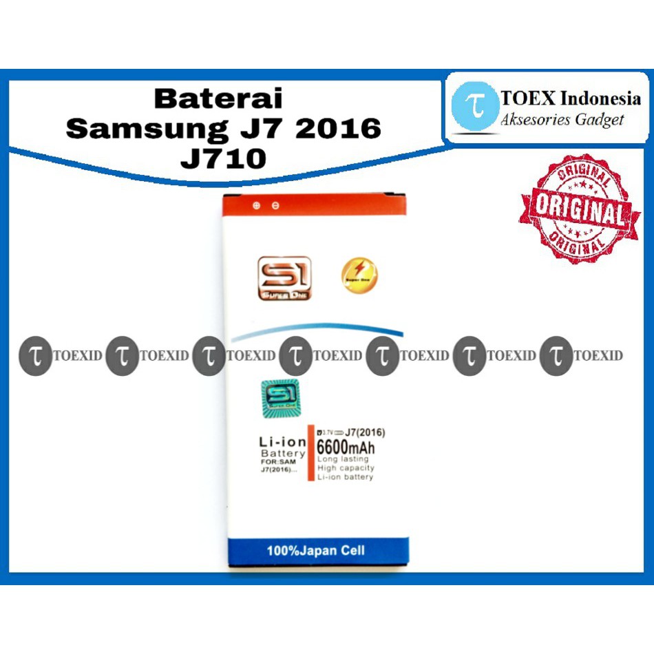 Baterai Samsung J7 2016 J710 - Batre Batrai Double Power IC - Battery Super One Original