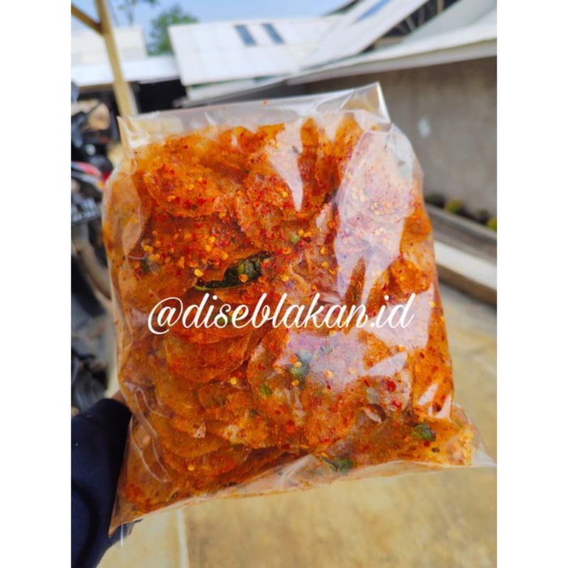 

KRIPCA Kripik Kaca Pedas Daun Jeruk Isi 500gram
