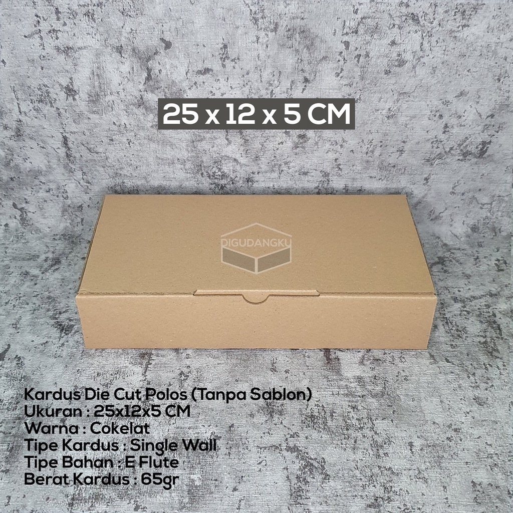 

PAKET Kardus Die Cut Box 25x12x5 cm (Isi 10) | Kotak Kado / Kotak Hampers Box Packaging Model Pizza Box Digudangku