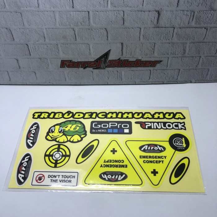 9804Geiu Stiker Helm Set Njs Snail Airoh Ls2 Rsv Terbaik Termurah - Airoh 5tjt75oh